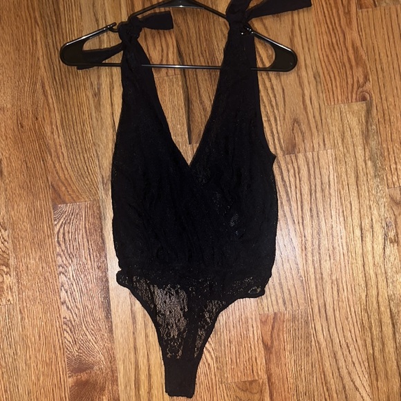 Free People Lace All Day Plunging Bodysuit - Picture 3 of 5